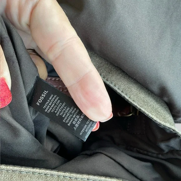 Fossil Renmore City Bag Olive Green Messenger Crossbody Unisex Adjustable Strap - Picture 14 of 15